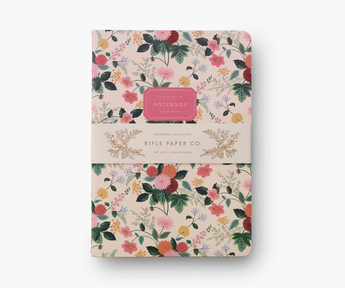 Set of 3 Rifle Paper Co.® Dahlia Notebooks