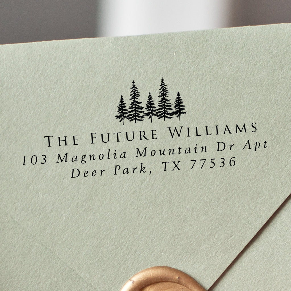"The Future" Trees Wedding Stamp