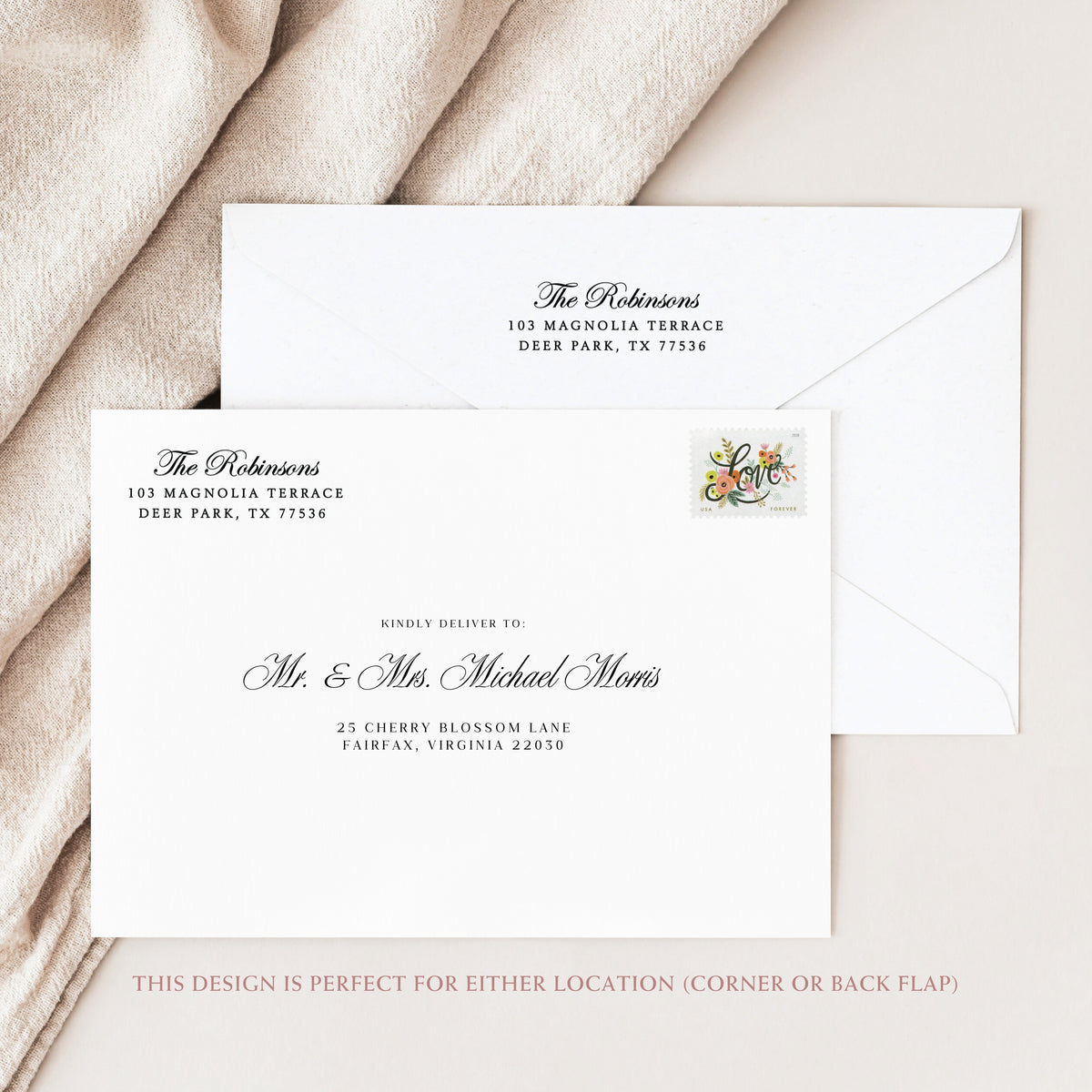 Calligraphy Family Return Address Stamp v2