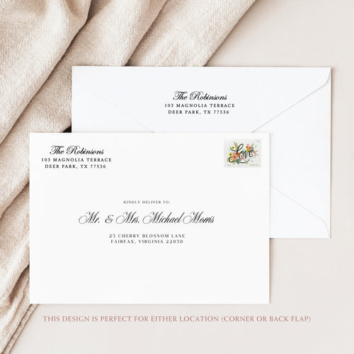 Calligraphy Family Return Address Stamp v2