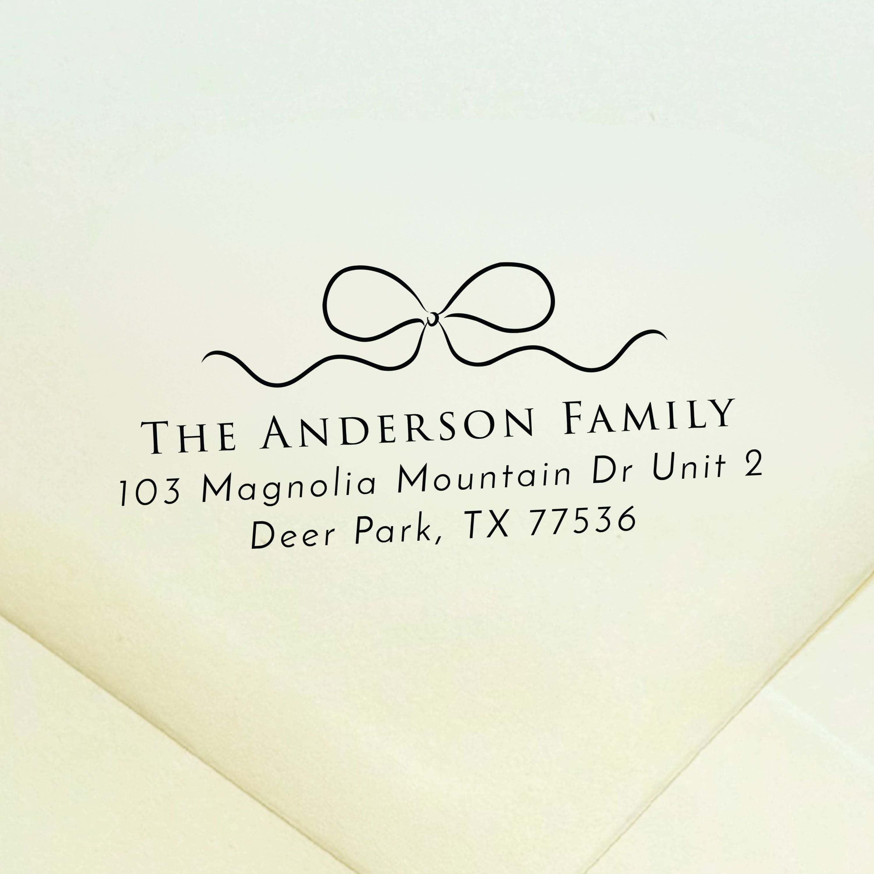 Elegant Bow Return Address Stamp