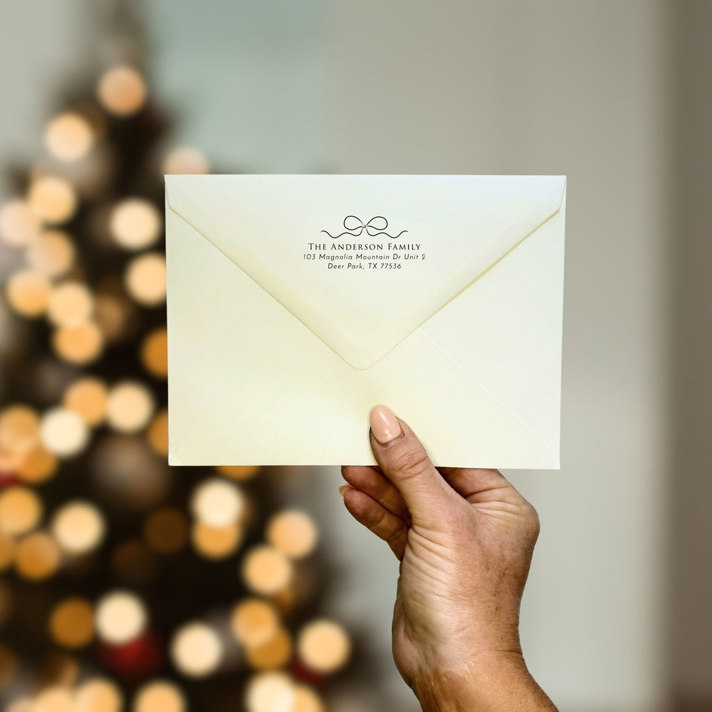 Elegant Bow Return Address Stamp