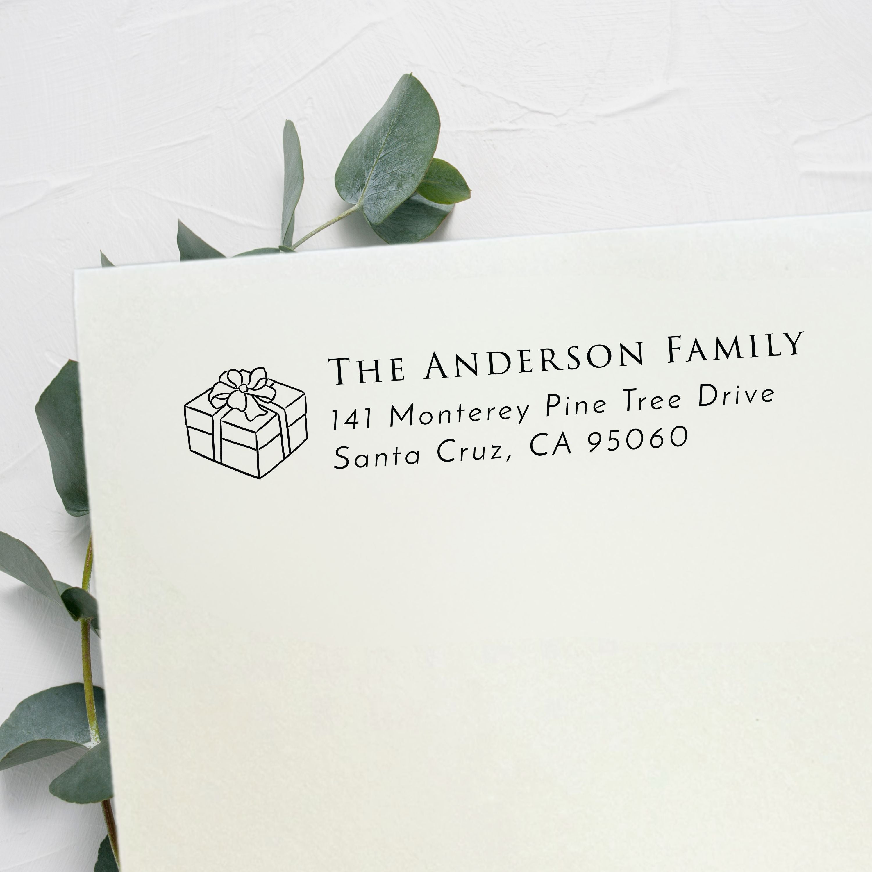 Christmas Present Return Address Stamp v2