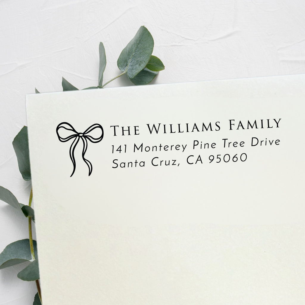 Whimsy Bow Return Address Stamp