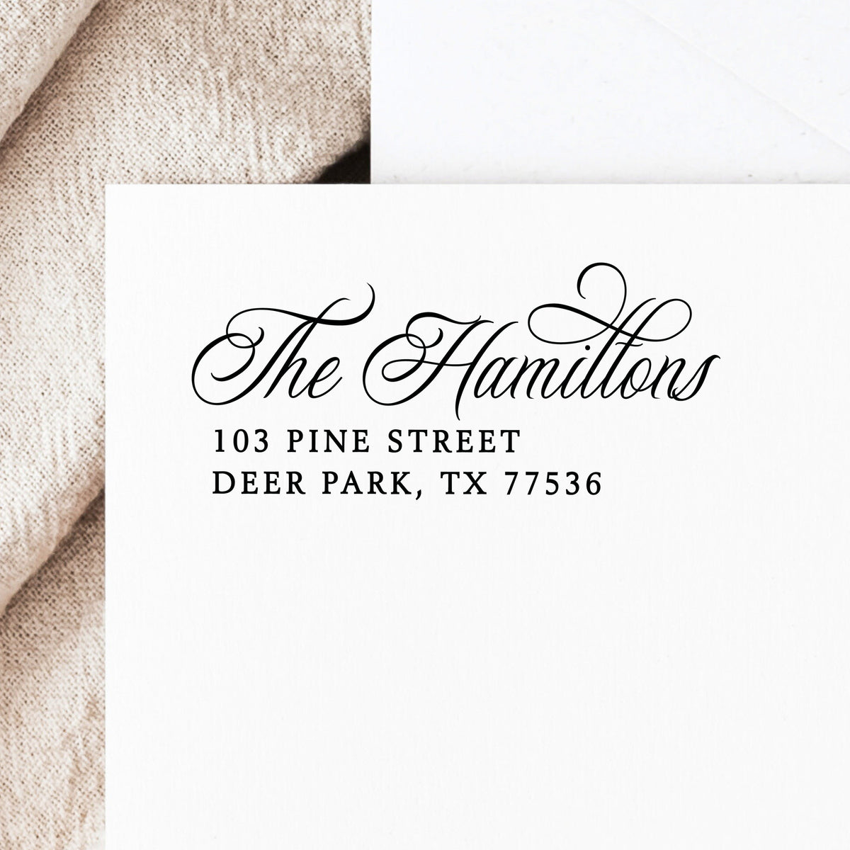 Calligraphy Return Address Stamp v4