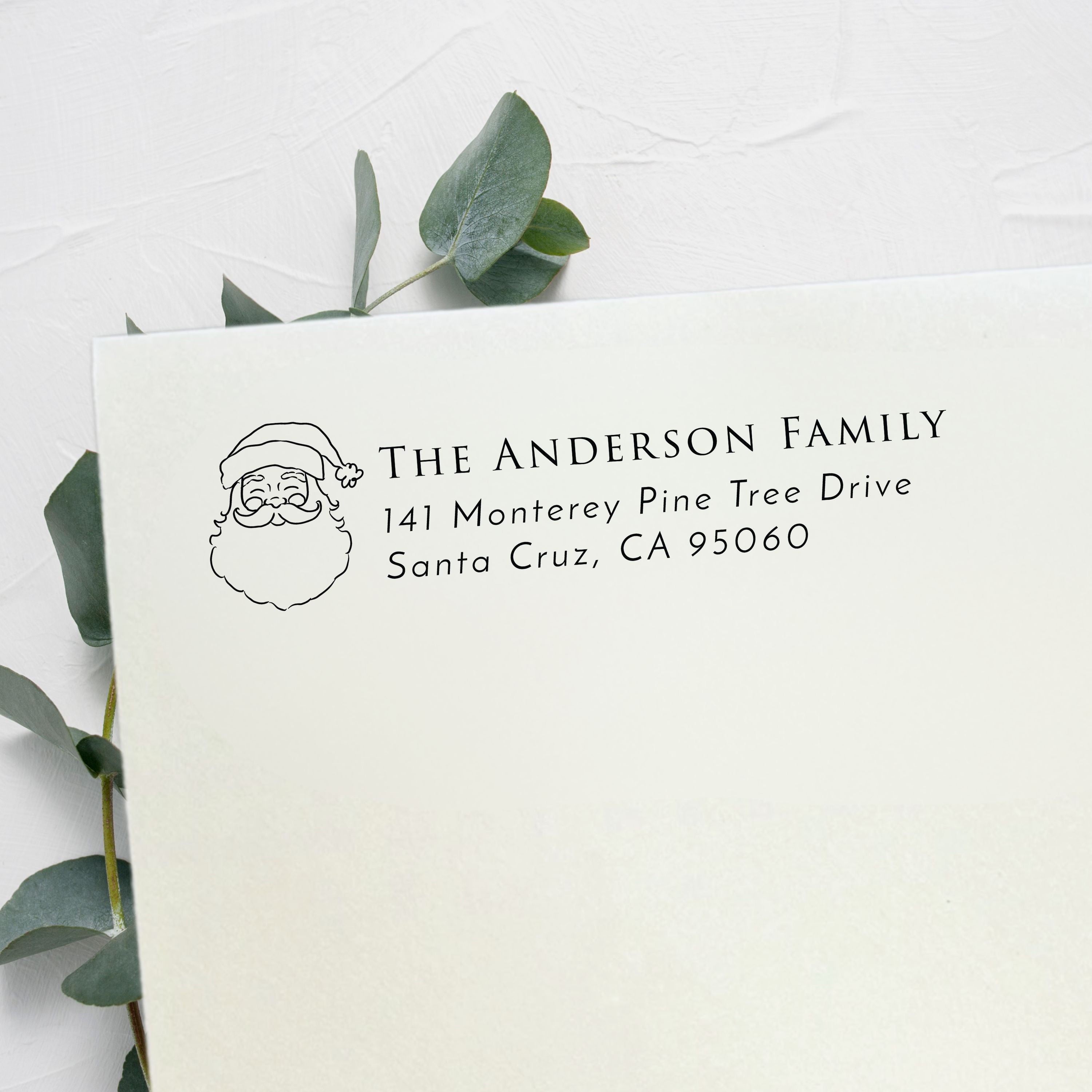 Santa Claus Christmas Return Address Stamp