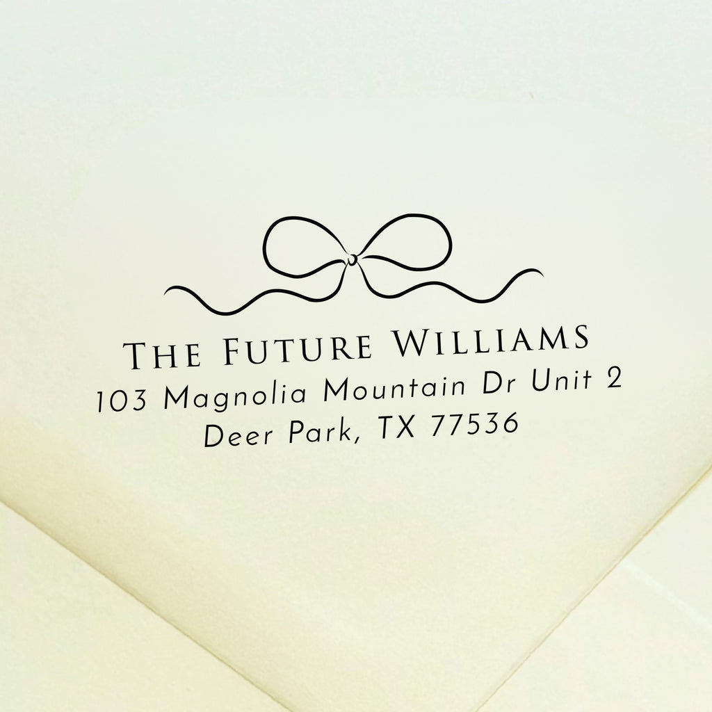 Elegant Bow Wedding Stamp