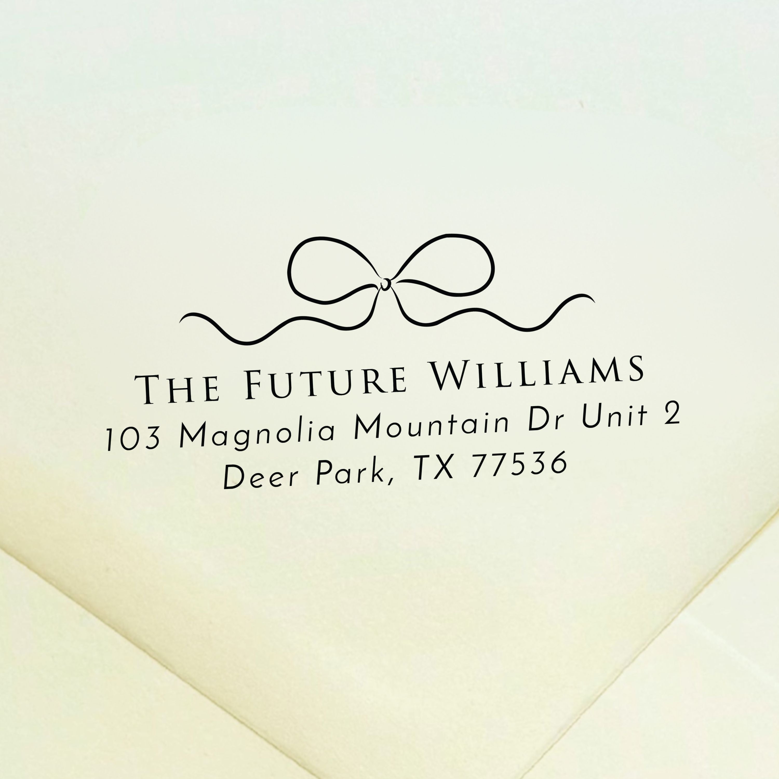 Elegant Bow Wedding Stamp