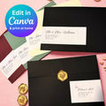 Calligraphy Address Labels Canva Template