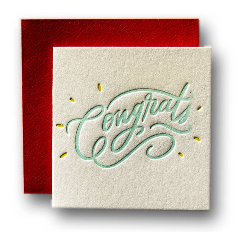 Congrats Tiny Greeting Card & Envelope