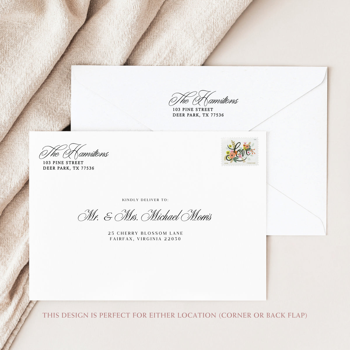Calligraphy Return Address Stamp v5