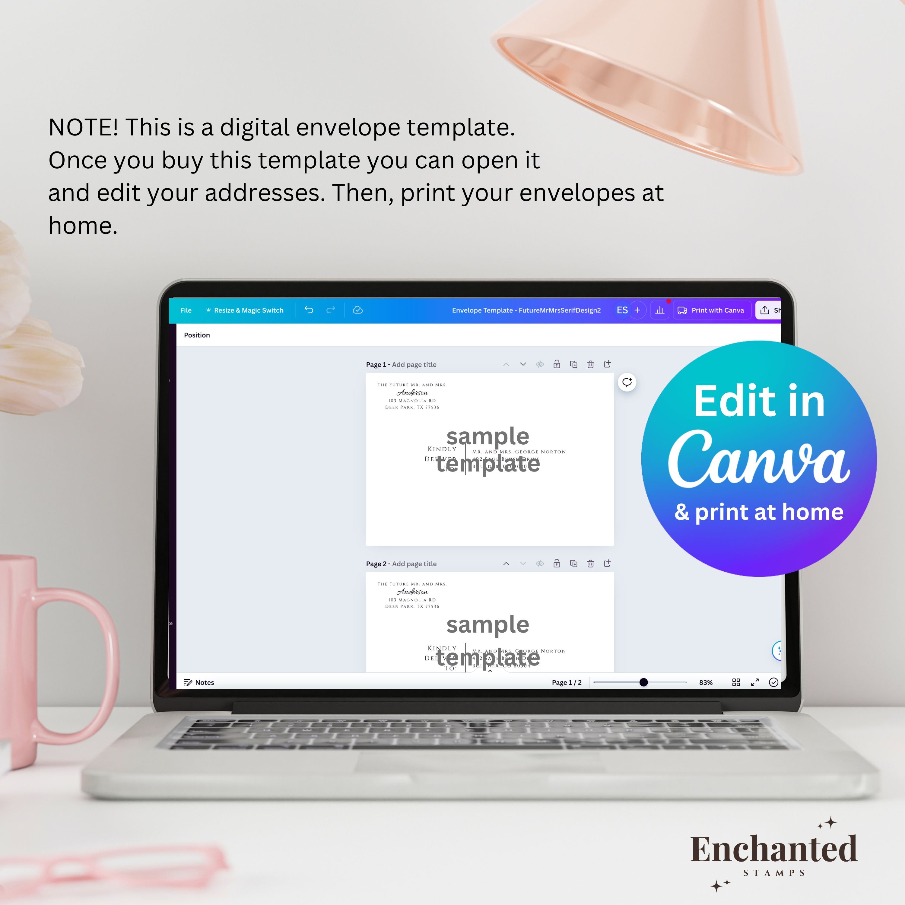 Classic Envelope Canva Template