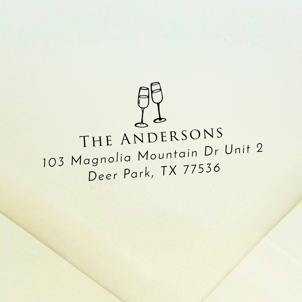 New Years Return Address Stamp