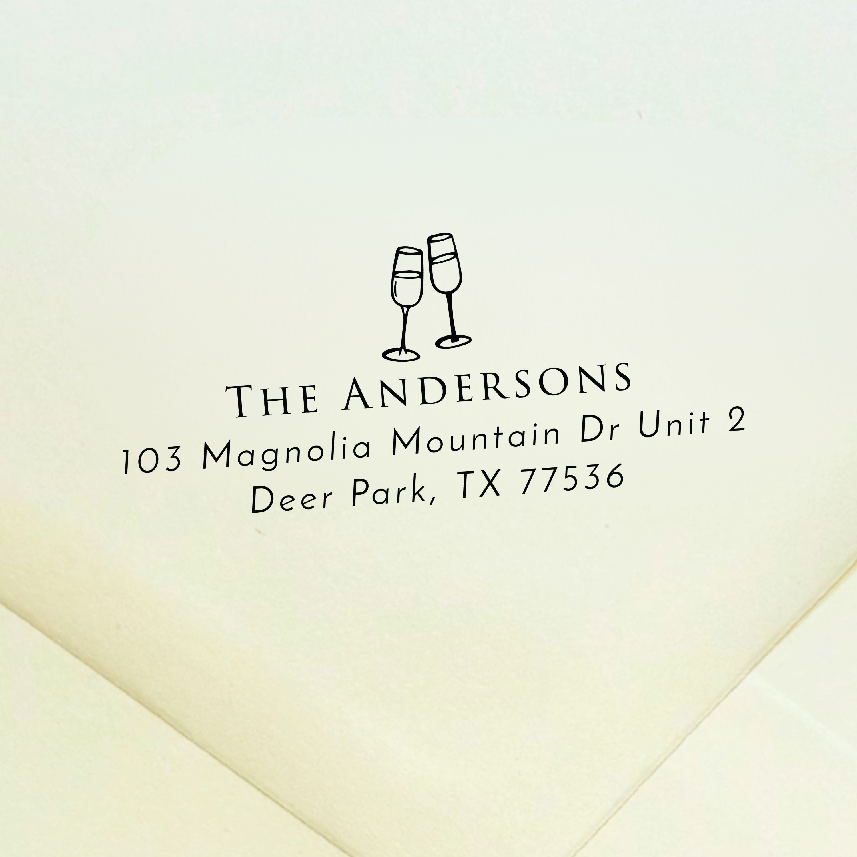New Years Return Address Stamp