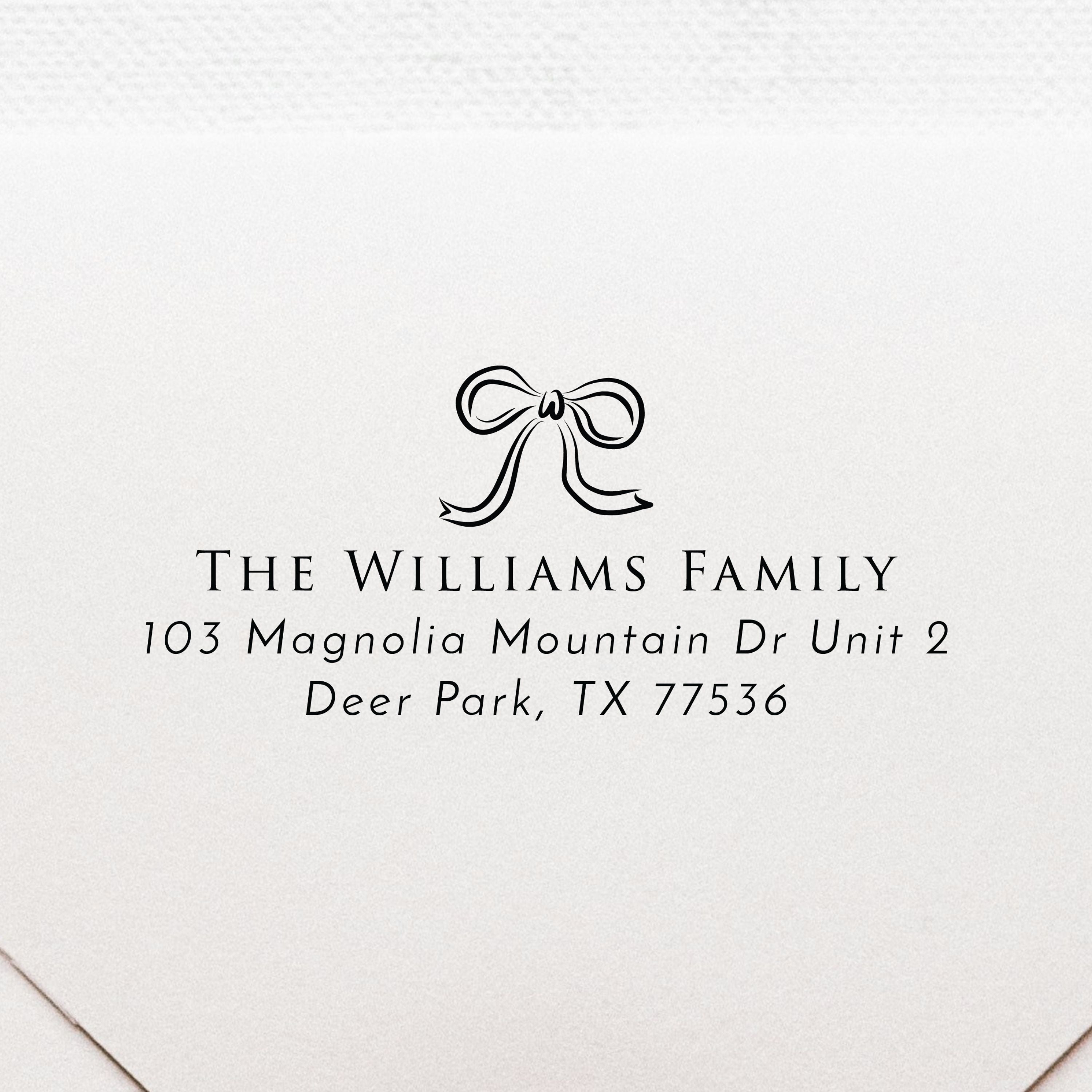 Whimsical Bow Return Address Stamp