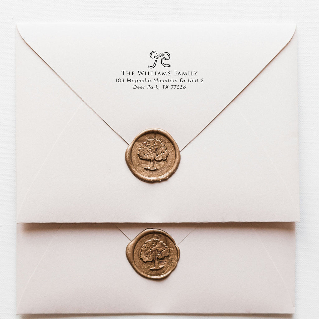 Whimsical Bow Return Address Stamp