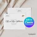 Romantic Envelope Canva Template (+ Bonus Christmas Card Version)