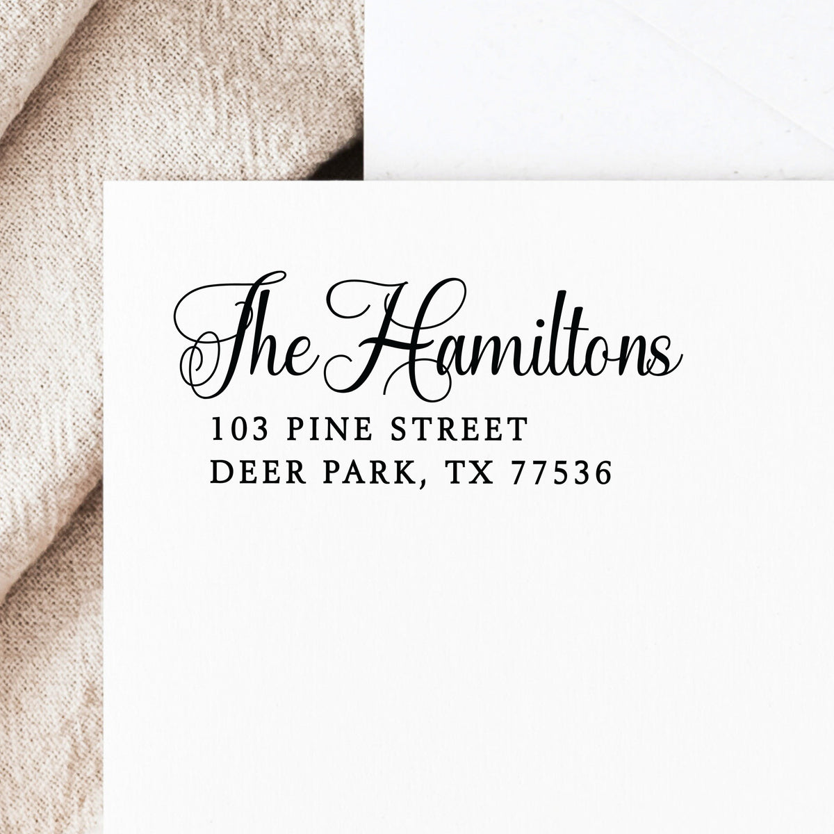 Calligraphy Return Address Stamp v6