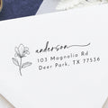 Flower Return Address Stamp v3