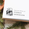 Sleepy Cat Book Stamp