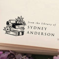Books & Flowers Book Stamp