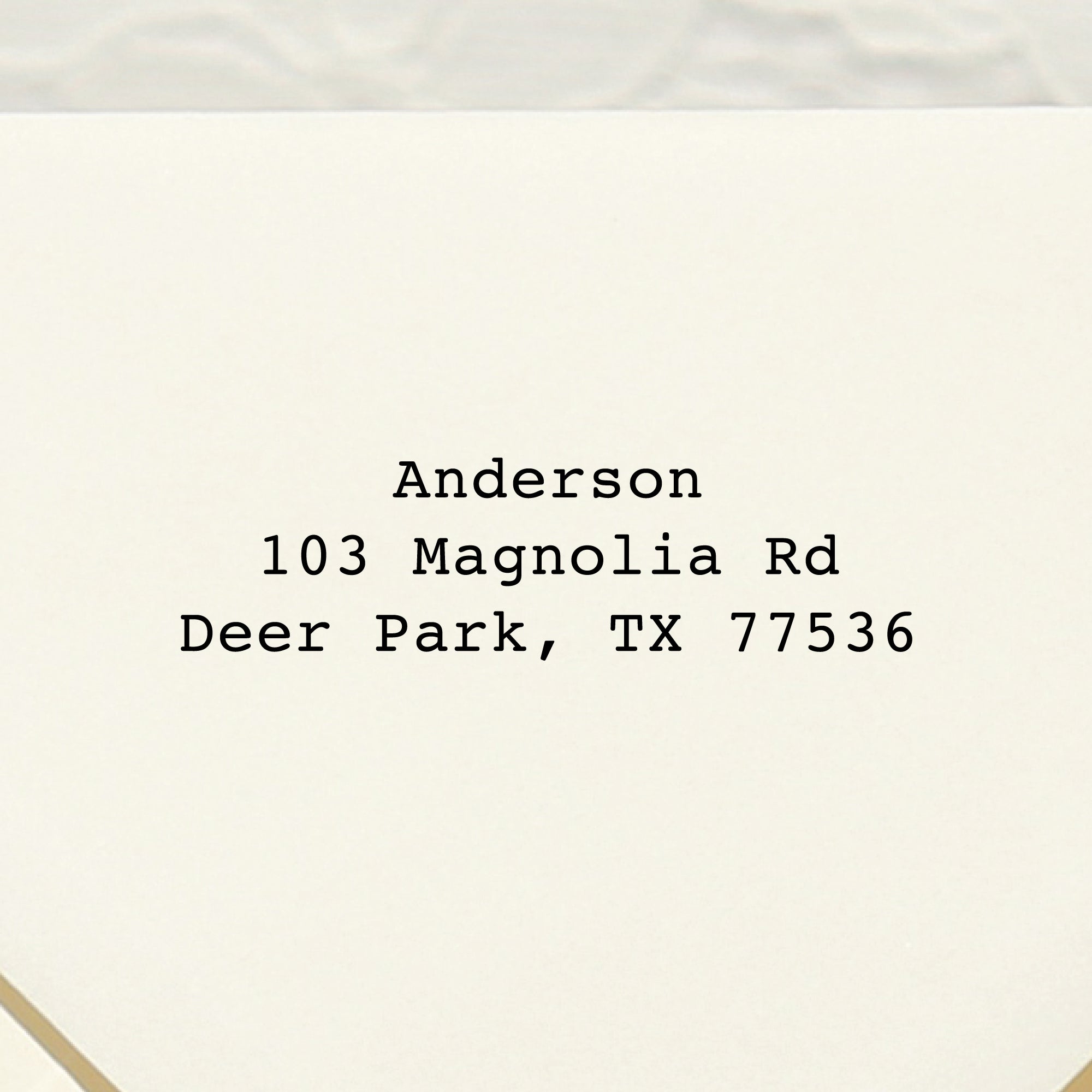 Vintage Typewriter Return Address Stamp v1