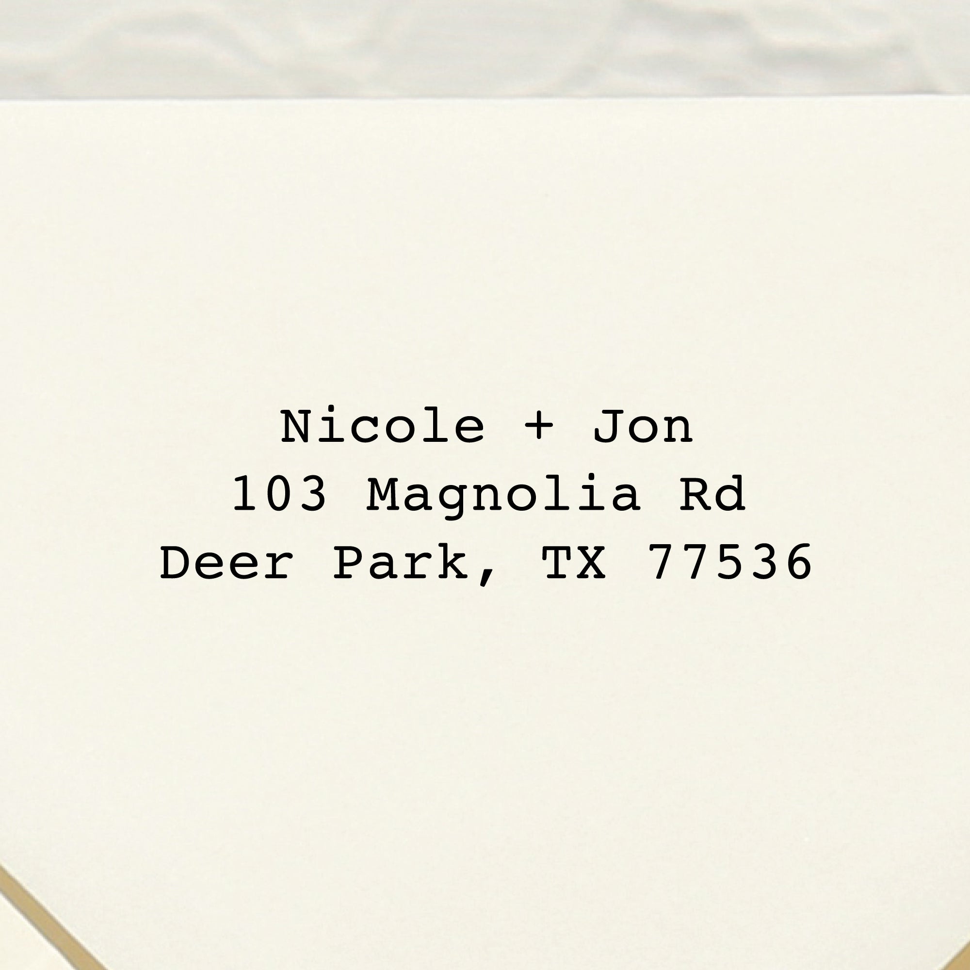 Vintage Typewriter Return Address Stamp v3
