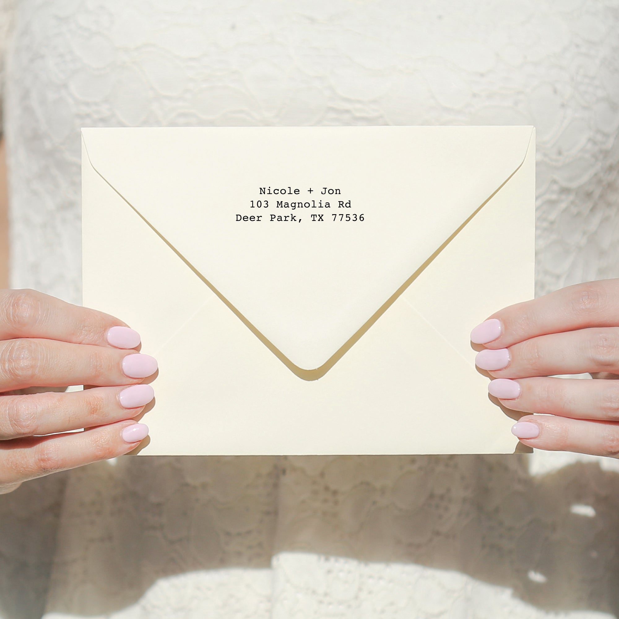 Vintage Typewriter Return Address Stamp v3