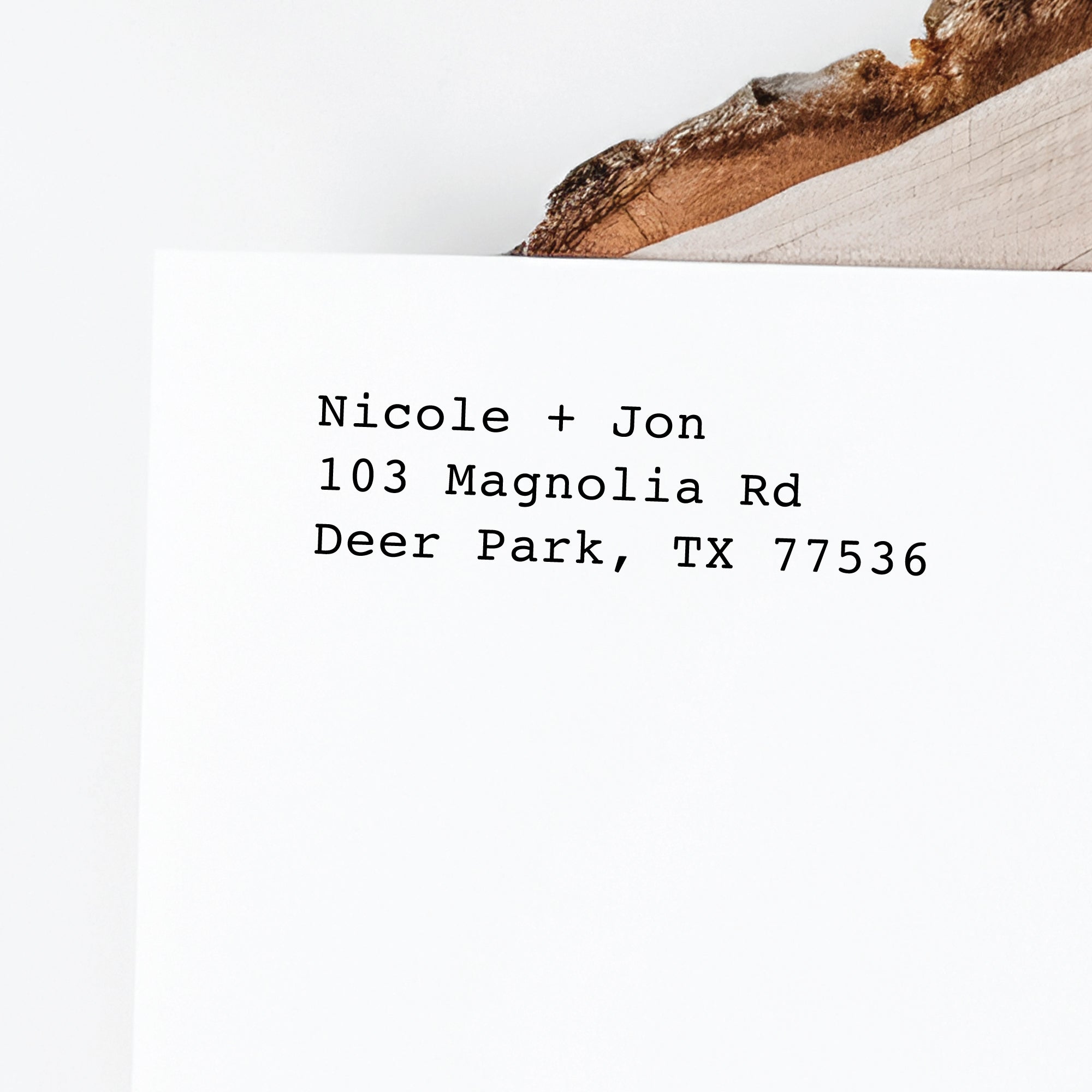 Vintage Typewriter Return Address Stamp v4