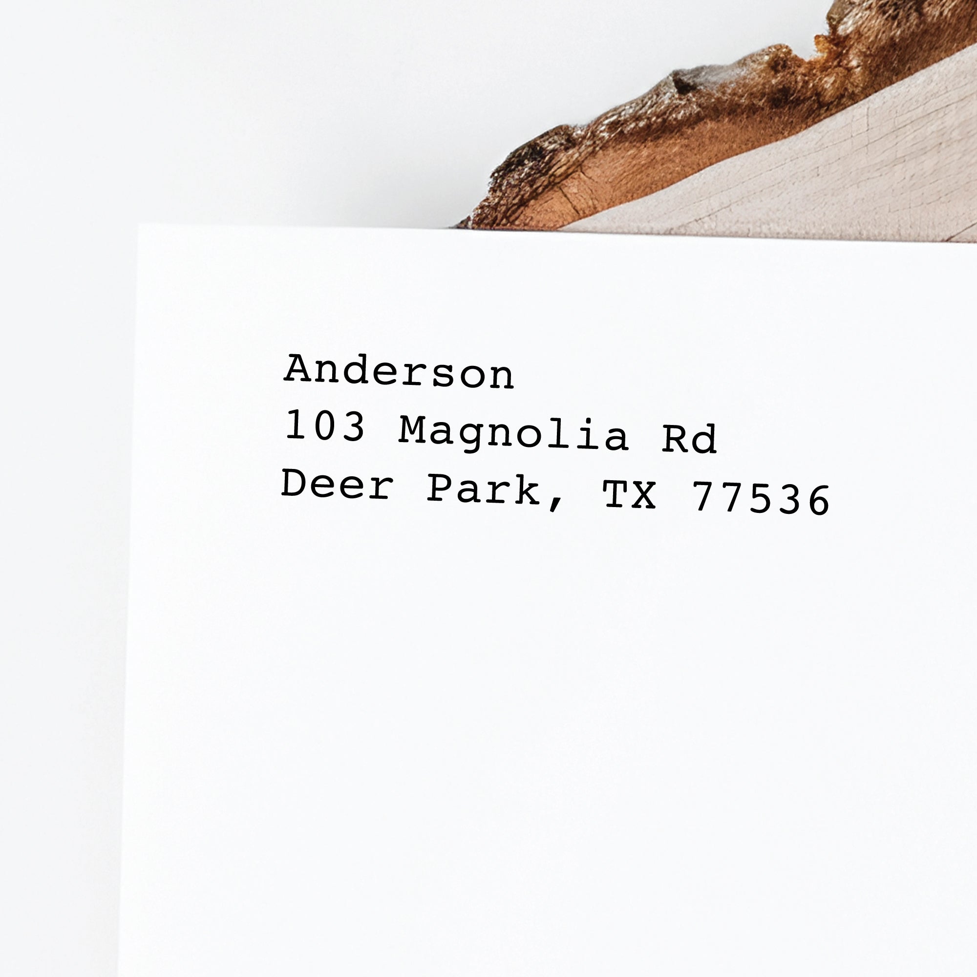 Vintage Typewriter Return Address Stamp v2