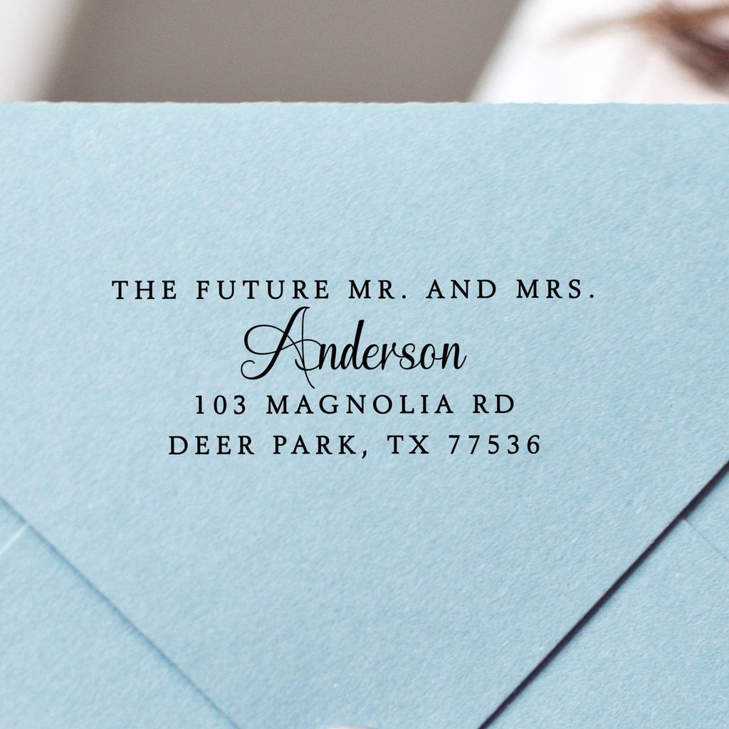 The Future Mr. and Mrs. Wedding Stamp v4