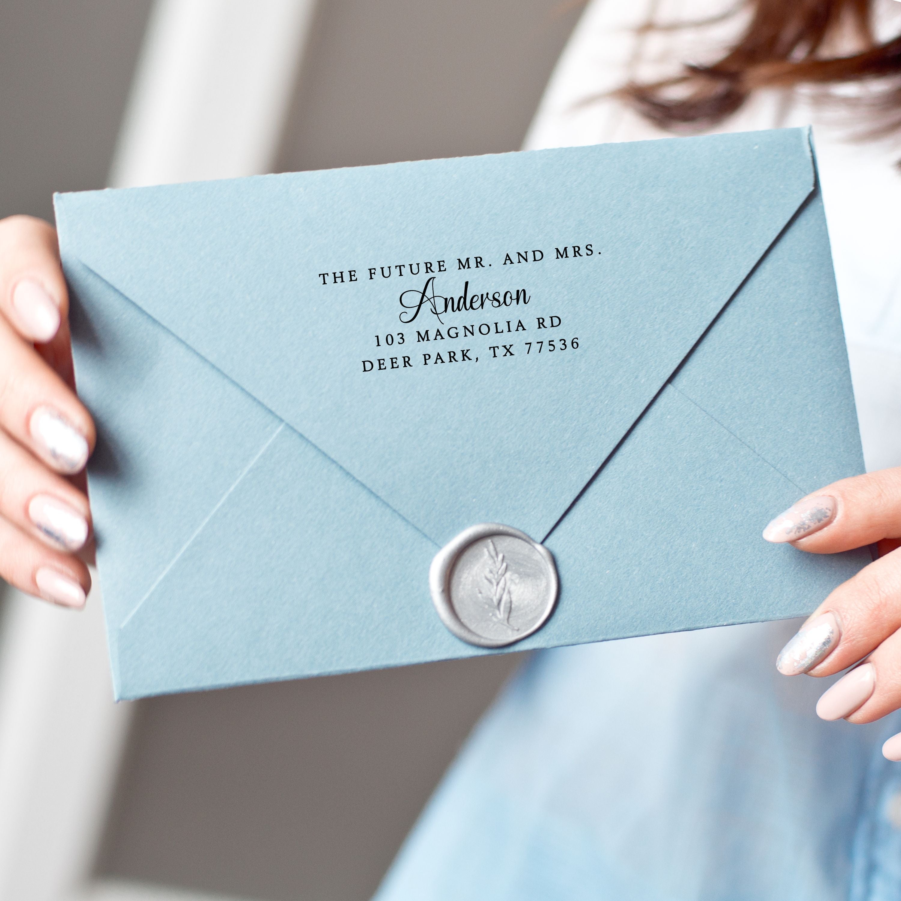 The Future Mr. and Mrs. Wedding Stamp v4
