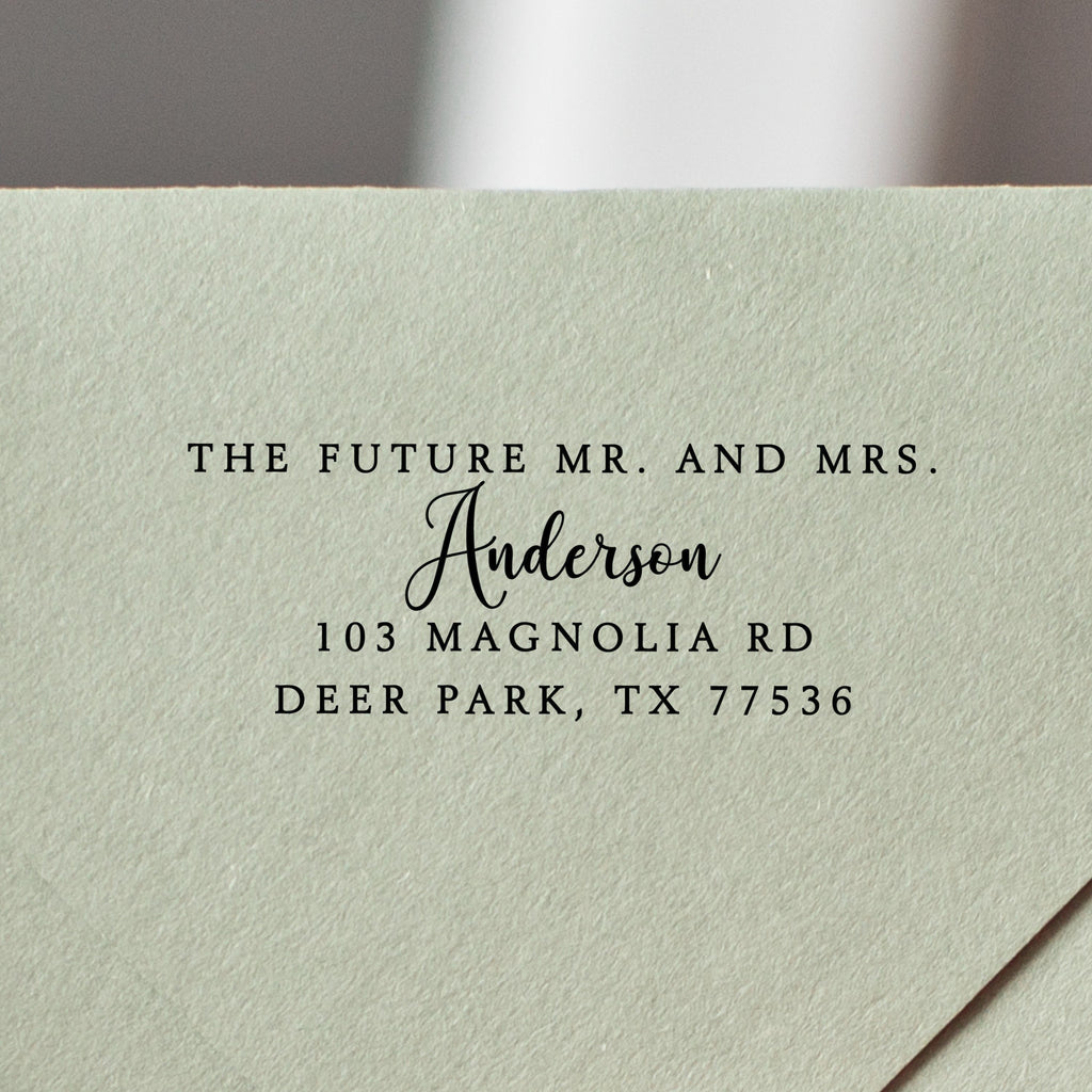 The Future Mr. and Mrs. Wedding Stamp v6