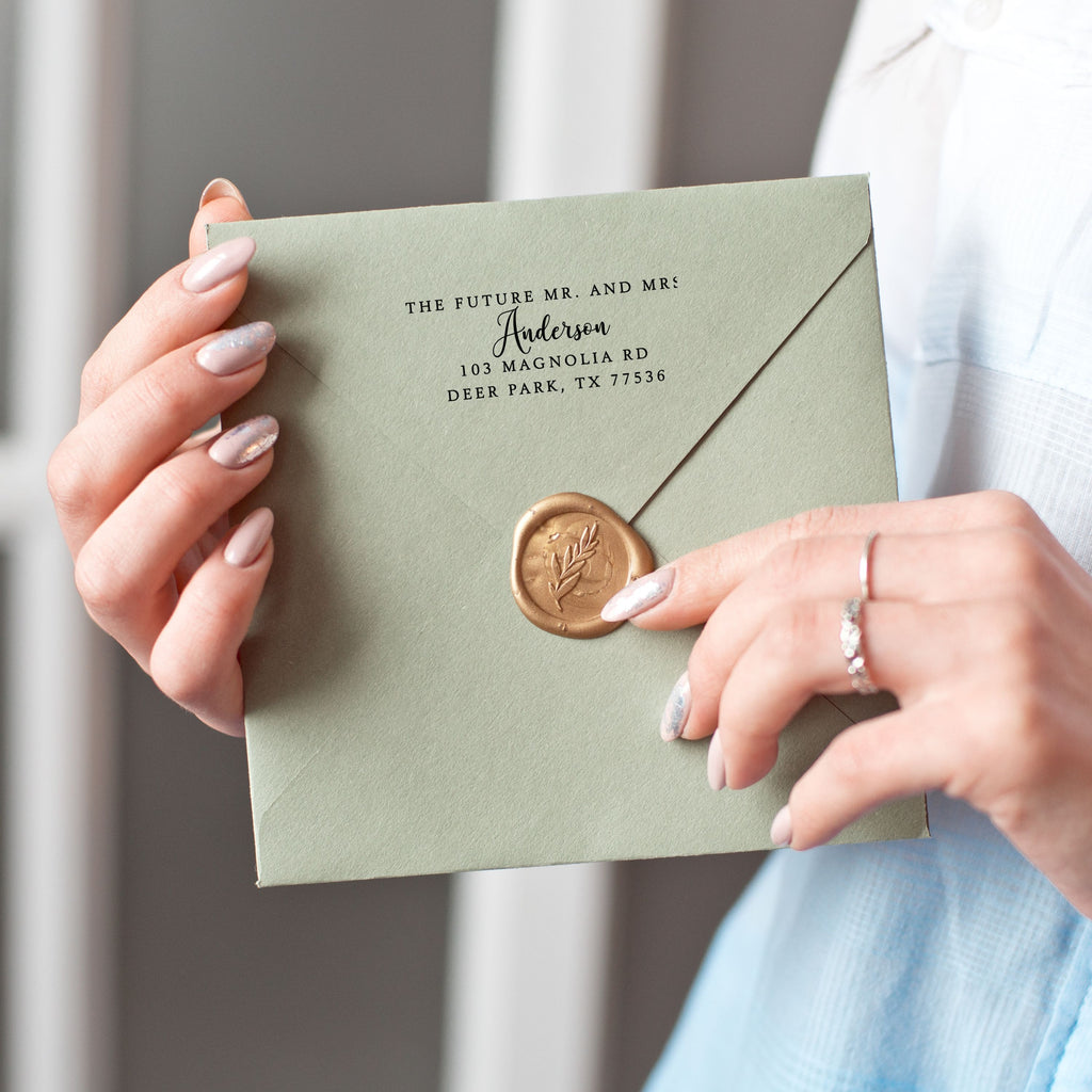 The Future Mr. and Mrs. Wedding Stamp v6