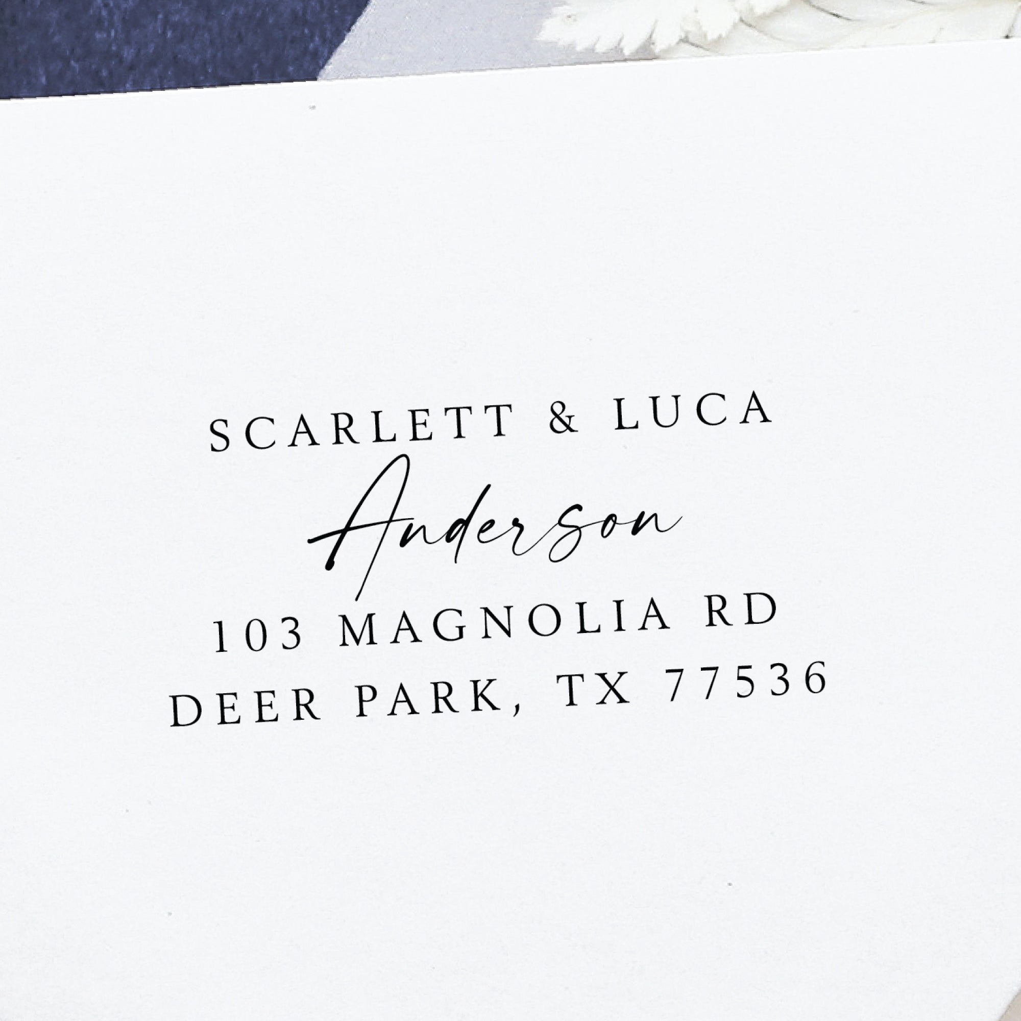 Couple Names Return Address Stamp v3