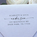 Couple Names Return Address Stamp v1