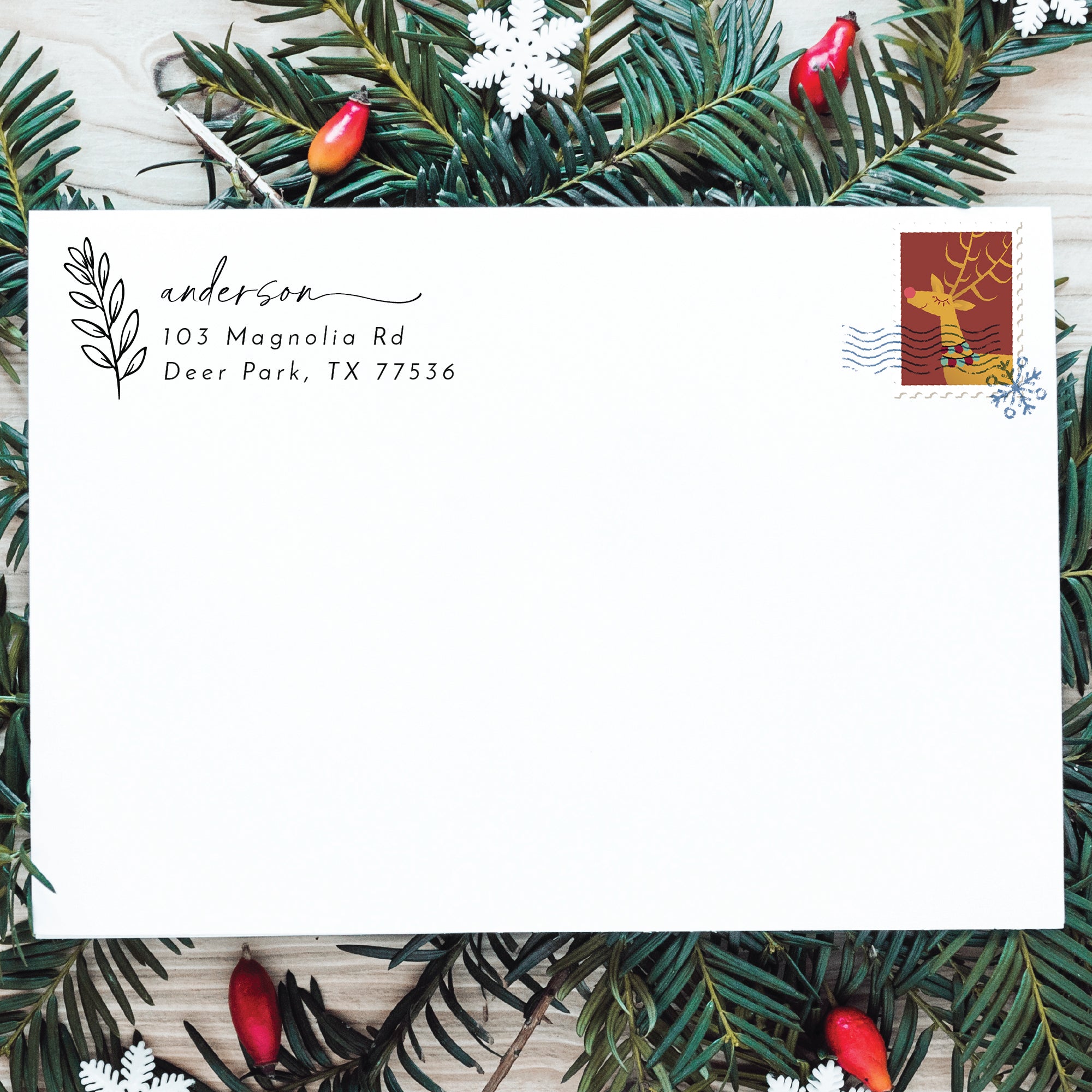 Greenery Return Address Stamp v1