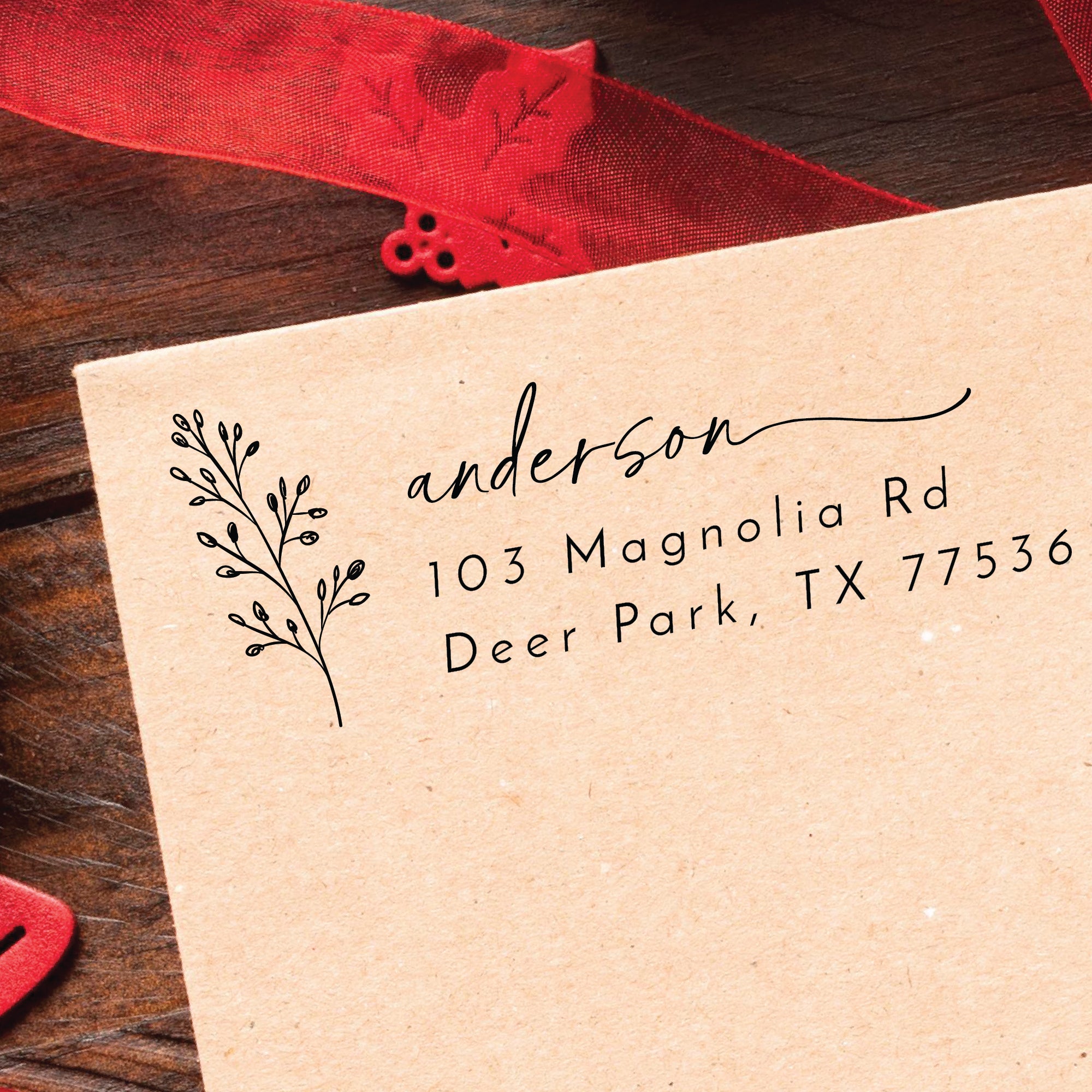 Greenery Return Address Stamp v2
