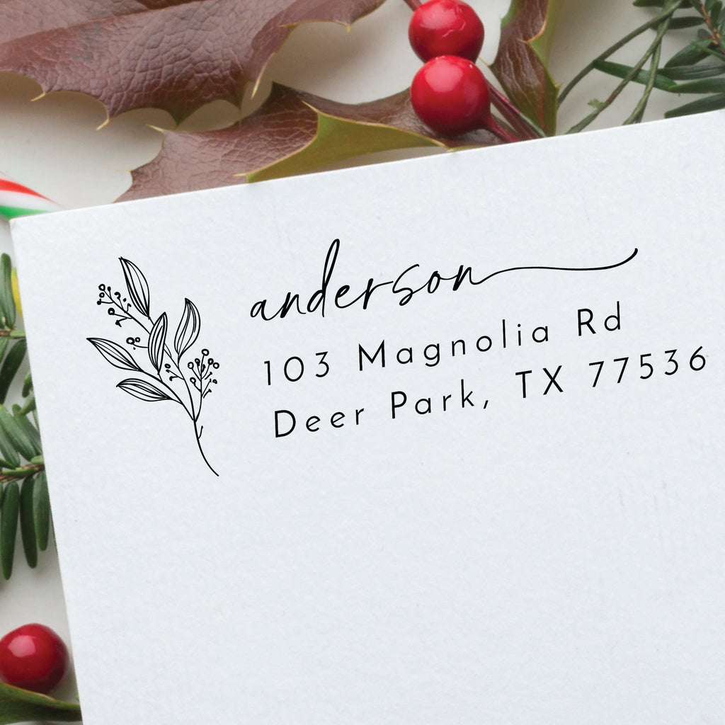 Greenery Return Address Stamp v3