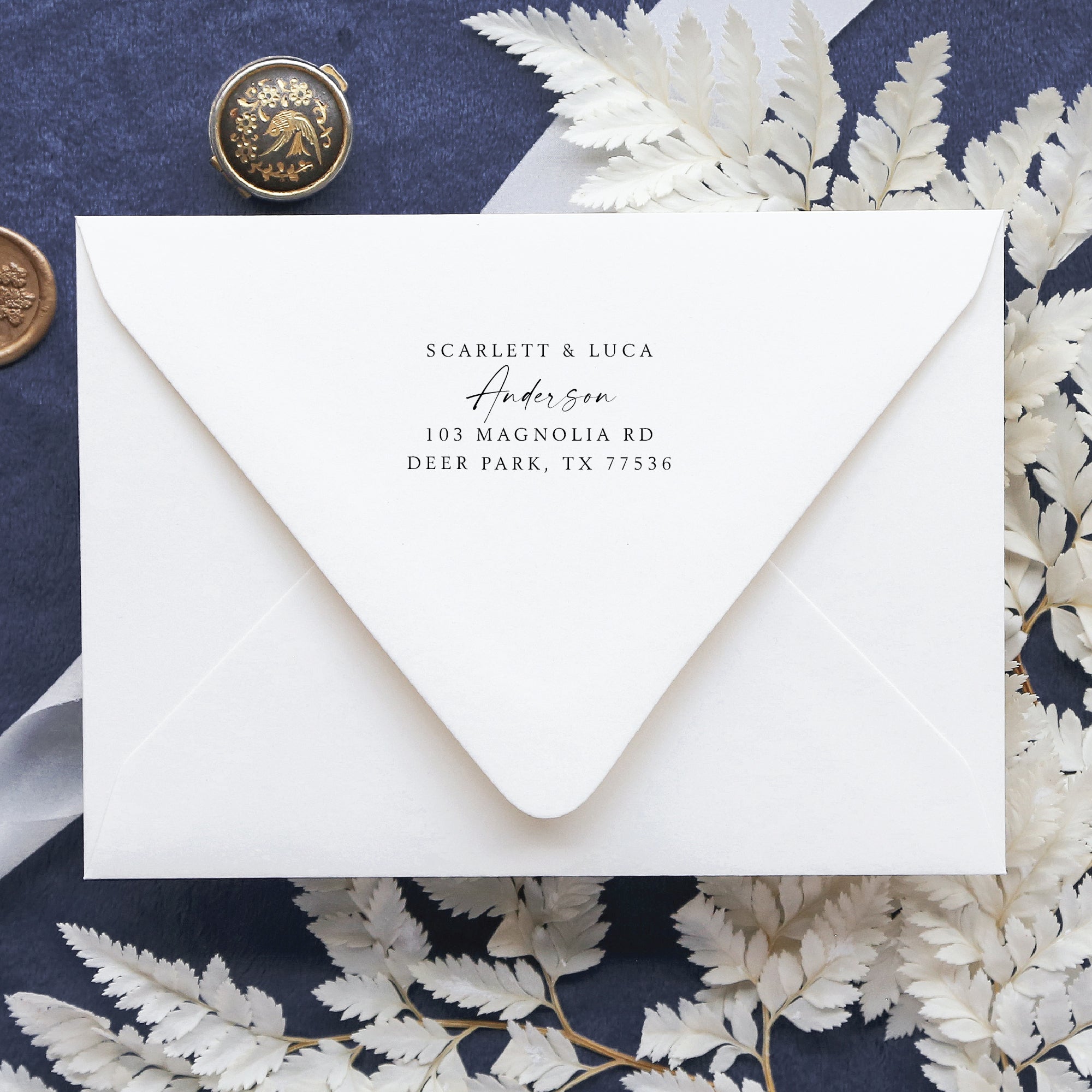 Couple Names Return Address Stamp v3
