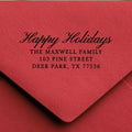 Happy Holidays Address Stamp