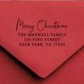 Merry Christmas Handwritten Address Stamp