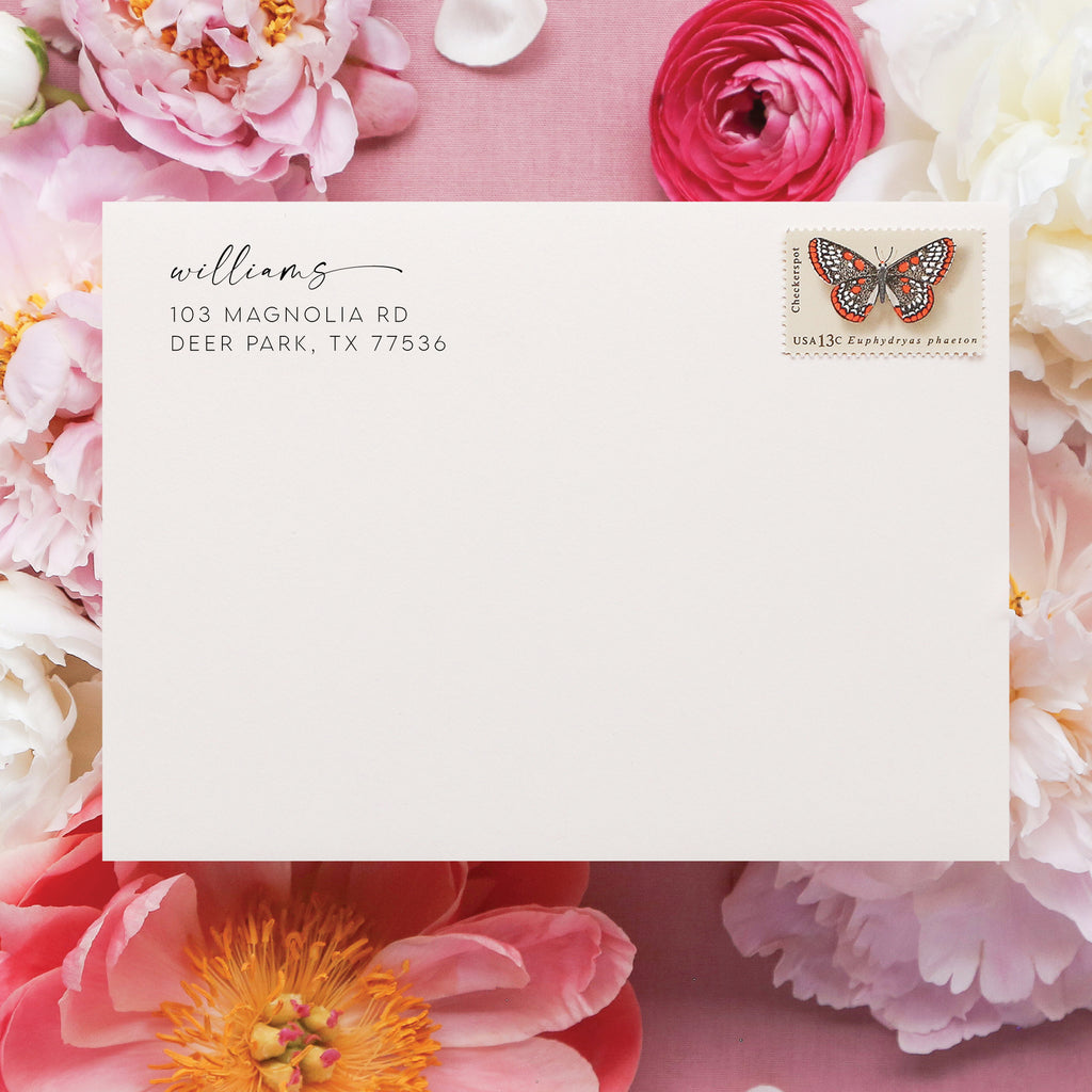 Modern Script Return Address Stamp v2