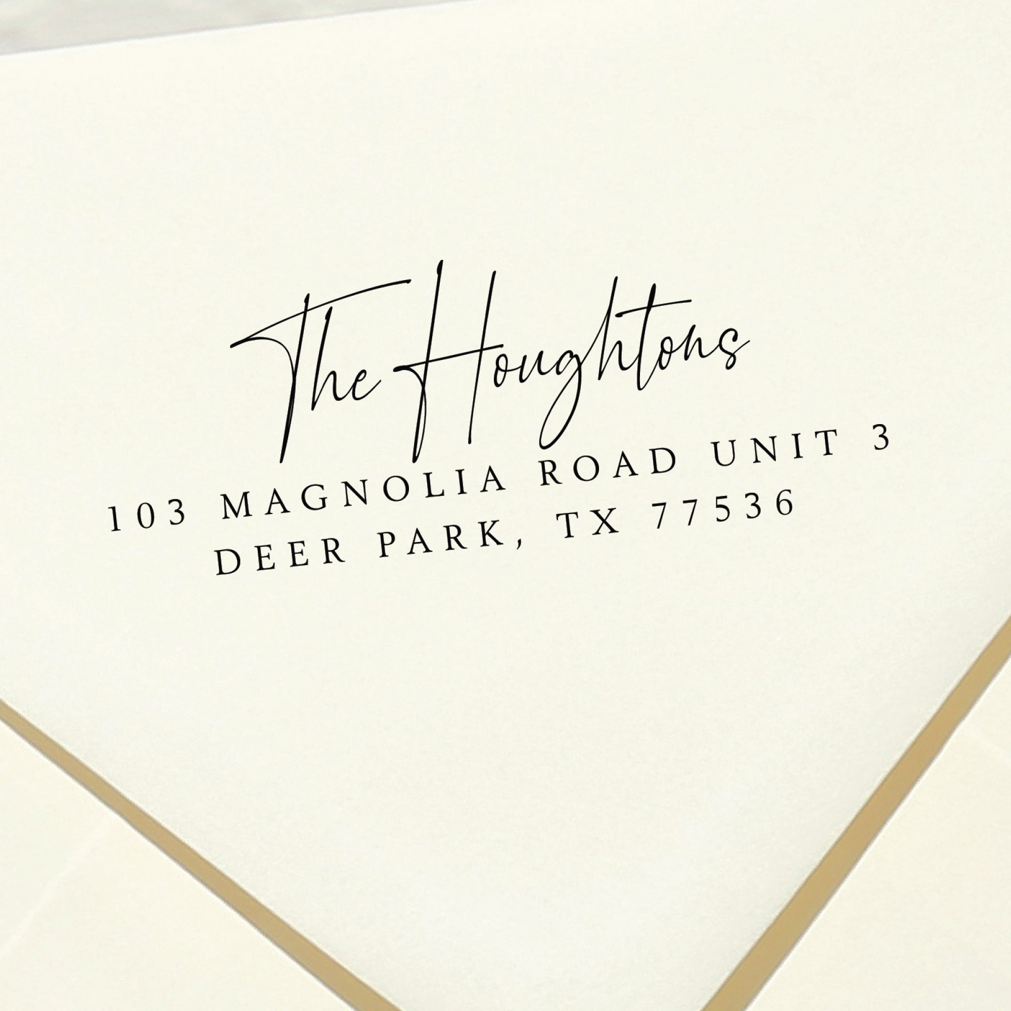 Calligraphy Return Address Stamp v1