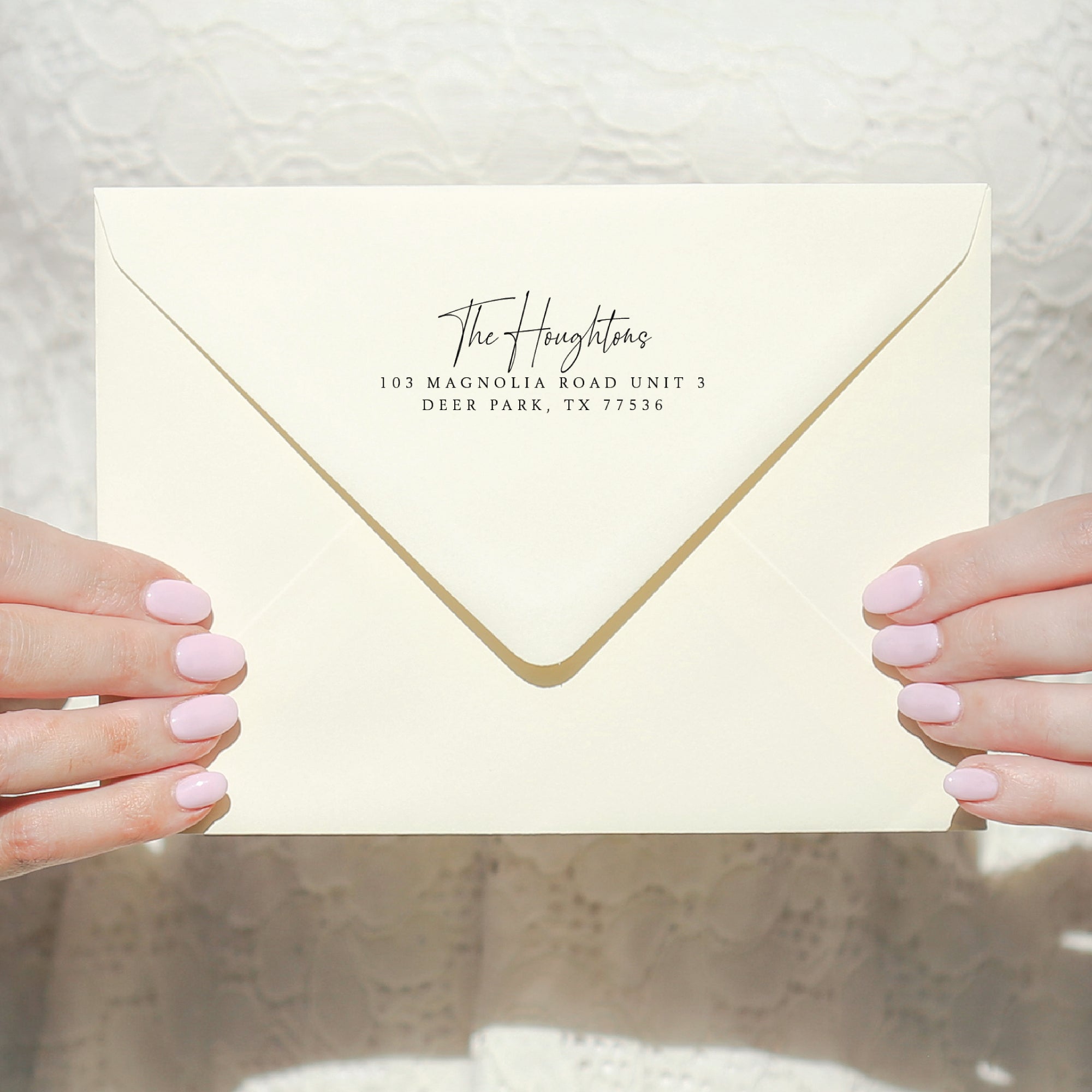 Calligraphy Return Address Stamp v1