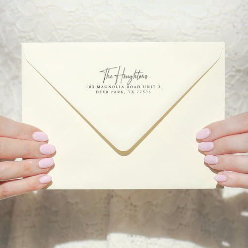 Calligraphy Return Address Stamp v1