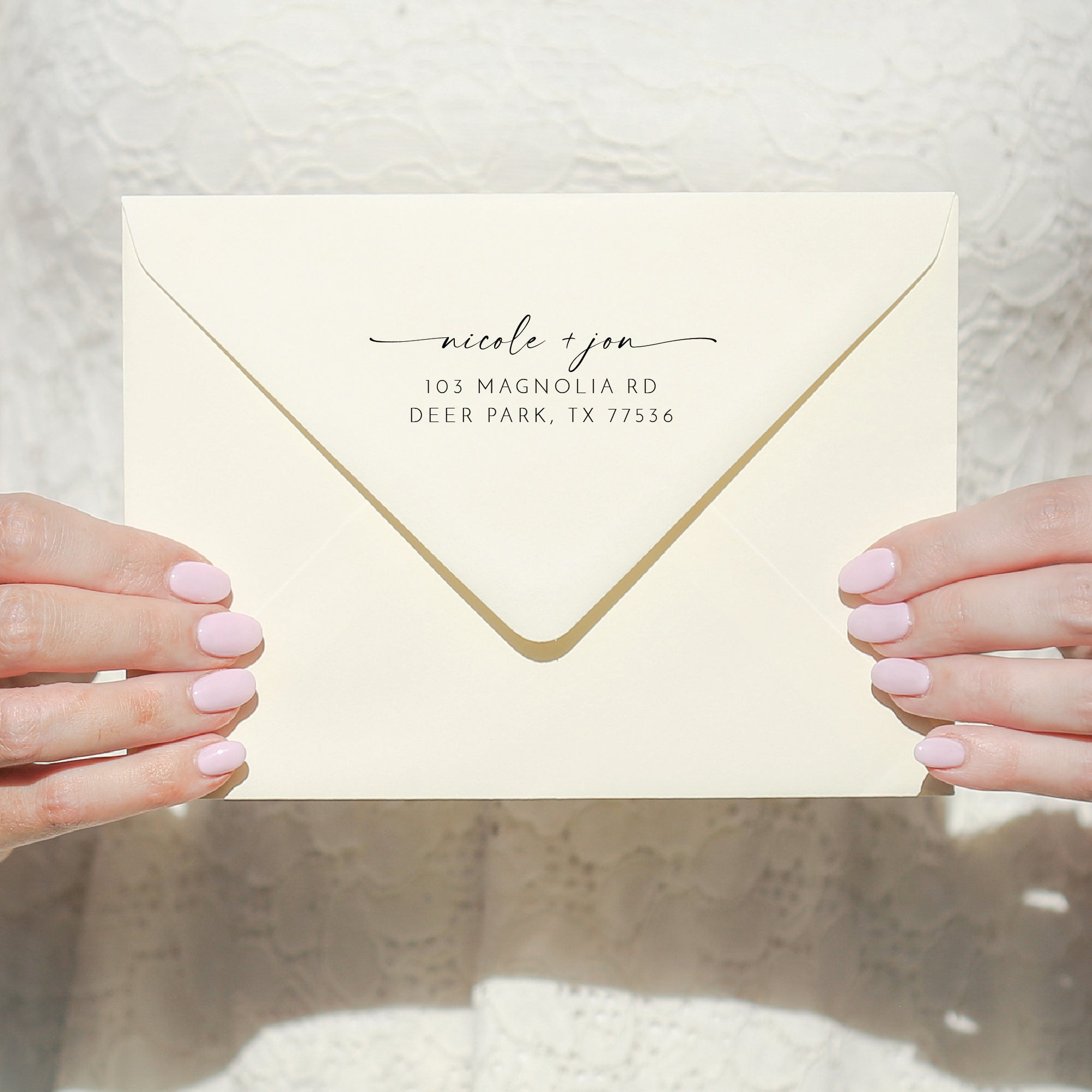 Modern Script Return Address Stamp v1