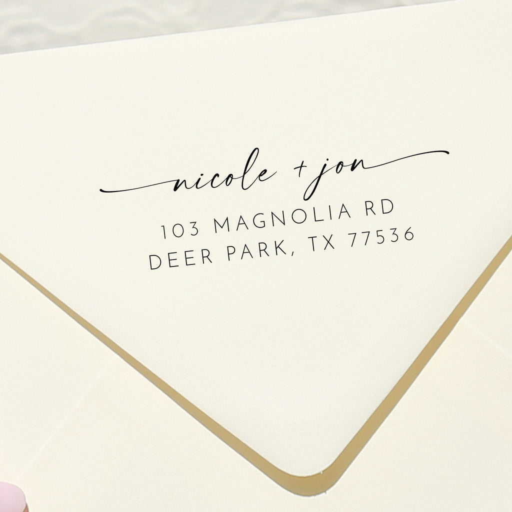 Modern Script Return Address Stamp v1