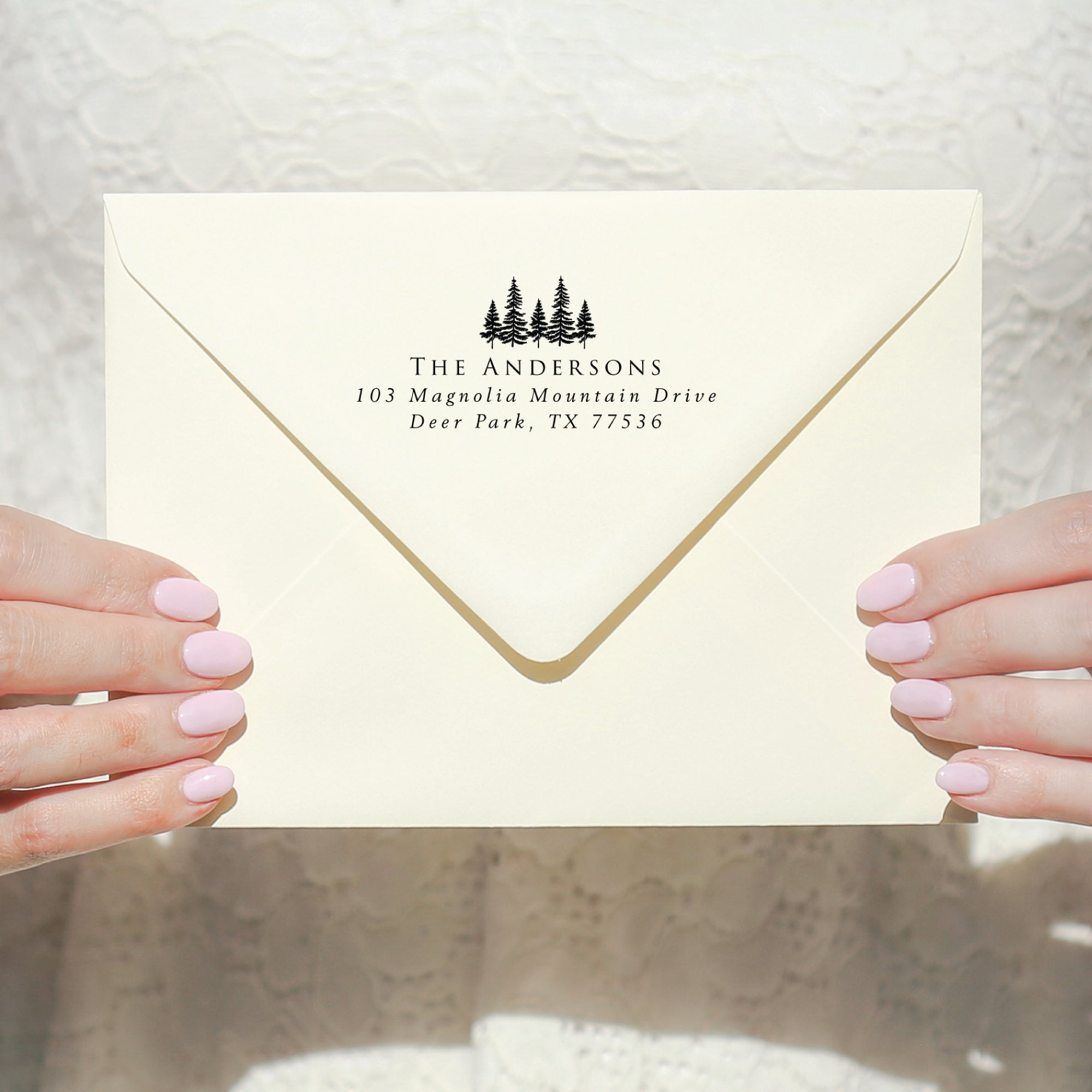 "The Future" Trees Wedding Stamp