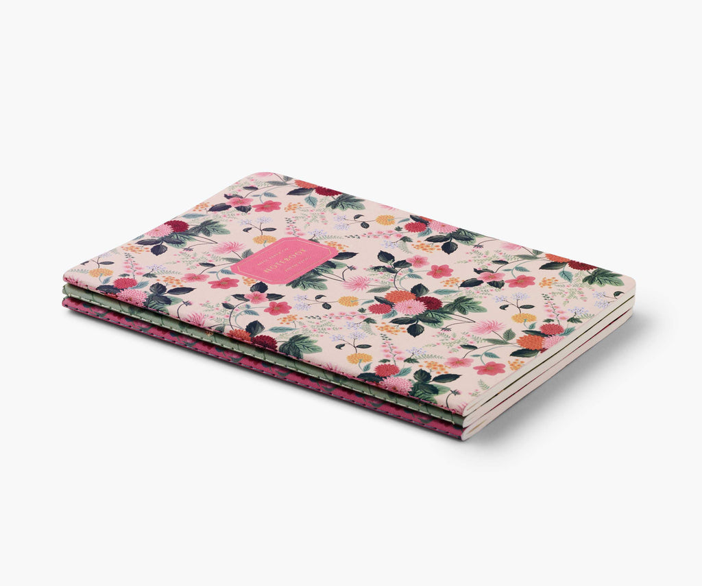 Set of 3 Rifle Paper Co.® Dahlia Notebooks